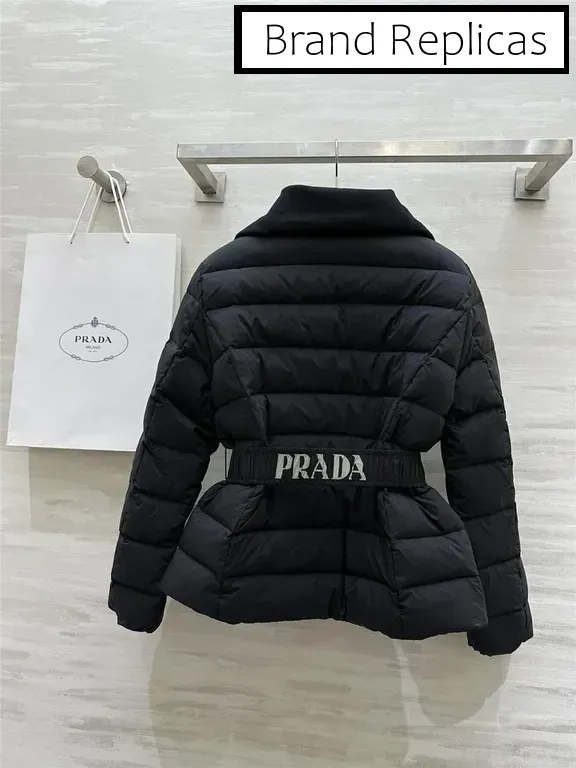 Prada waist lapel down jacket